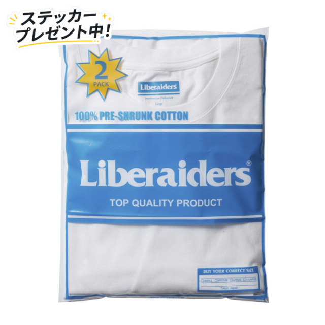 LIBERAIDERS,リベレイダース,パックTシャツ,2枚入り,半袖,アメリカ,メンズ