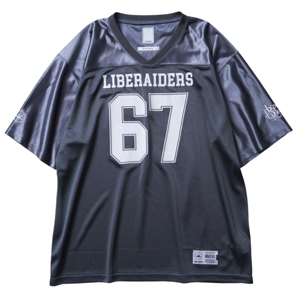 LIBERAIDERS,リベレイダース,フットボールシャツ,半袖 ,メッシュ,?ネック,スポーツ,メンズ,アメカジ,新作