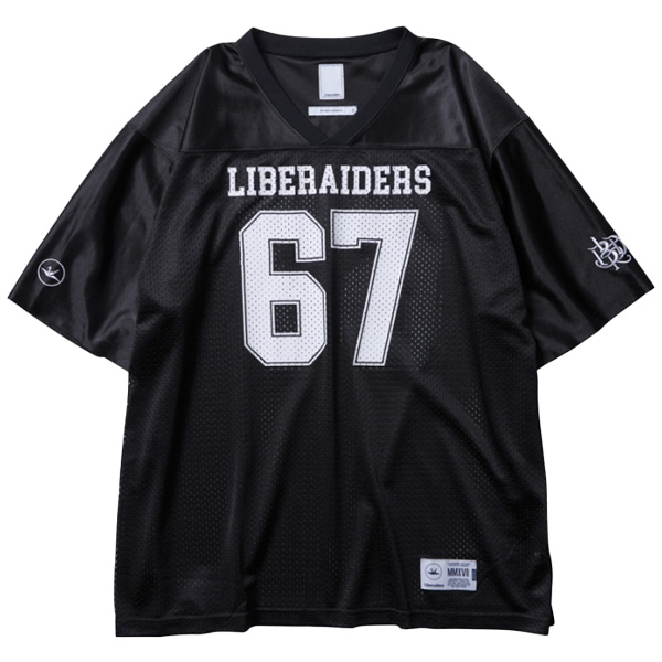 LIBERAIDERS,リベレイダース,フットボールシャツ,半袖 ,メッシュ,?ネック,スポーツ,メンズ,アメカジ,新作