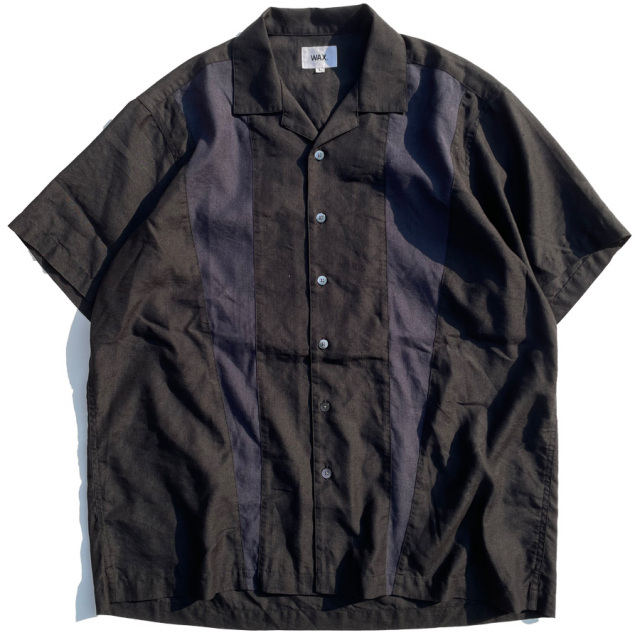 WAX(ワックス) / リネンシャツ / LINEN SHIRTS - BLACK / WX