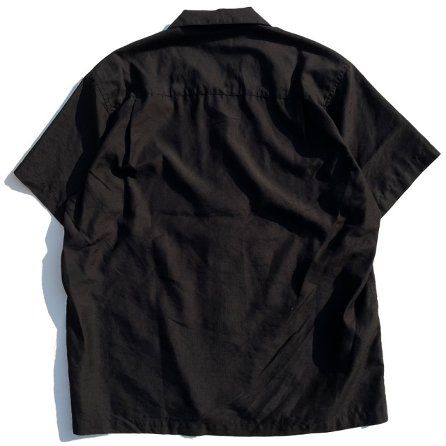 WAX(ワックス) / リネンシャツ / LINEN SHIRTS - BLACK / WX