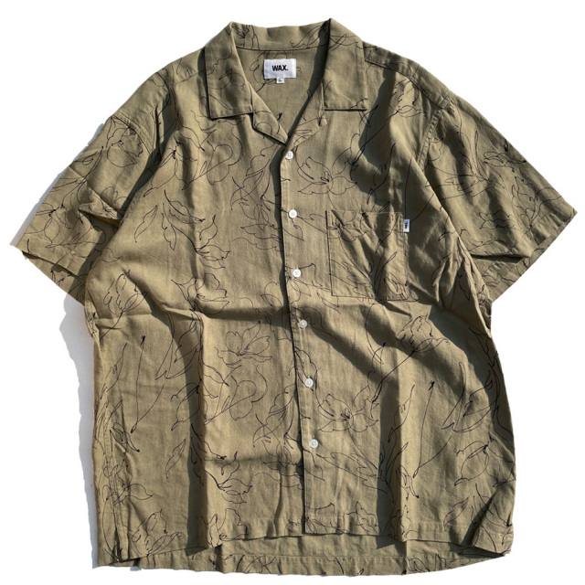WAX(ワックス) / レーヨン リネンシャツ / PRINTED RAYON LINEN