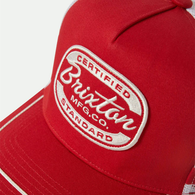 Brixton 赤 メッシュキャップ 鷲刺繍 BRIXTON キャップ ブリクストン メッシュキャップ CAP アイボリー LOST