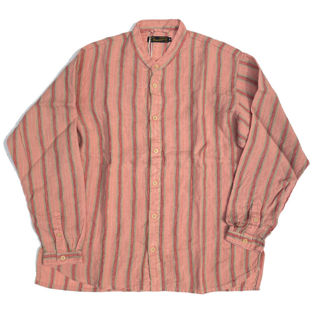 NASNGWAM,ナスングワム,リネンシャツ,長袖,ストライプ,日本製,メンズ