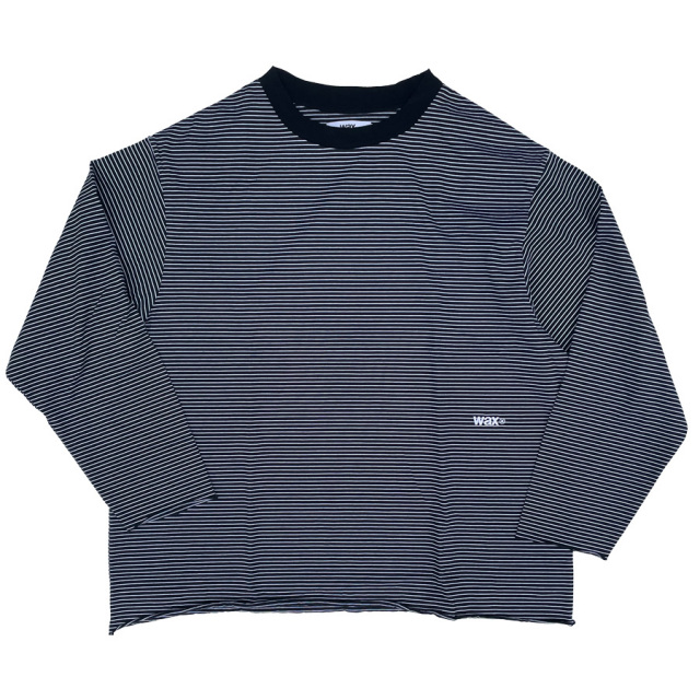 WAX(ワックス) / 長袖Tシャツ ロンT / PIN STRIPE LONG TEE - BLACK