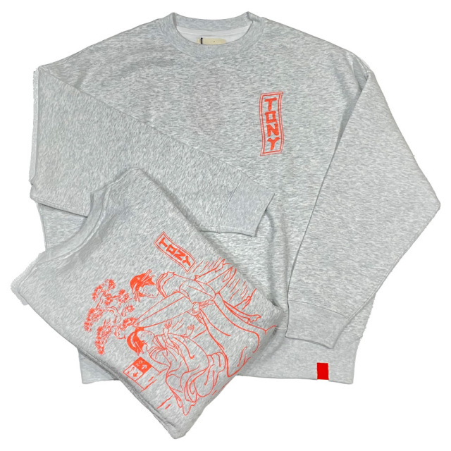 TonyTaizsun.トニータイズサン,スウェットクルーネック,浮世絵,和,日本,サーフィン,サーフ,新作,裏起毛