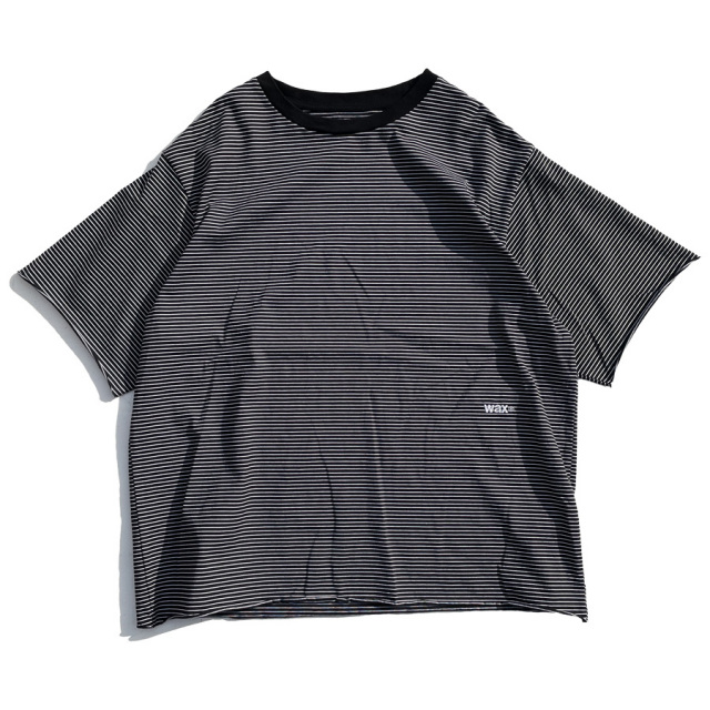 WAX,ワックス,THM,半袖Tシャツ,ロゴ,シンプル,カットオフ,ピンストライプ,定番