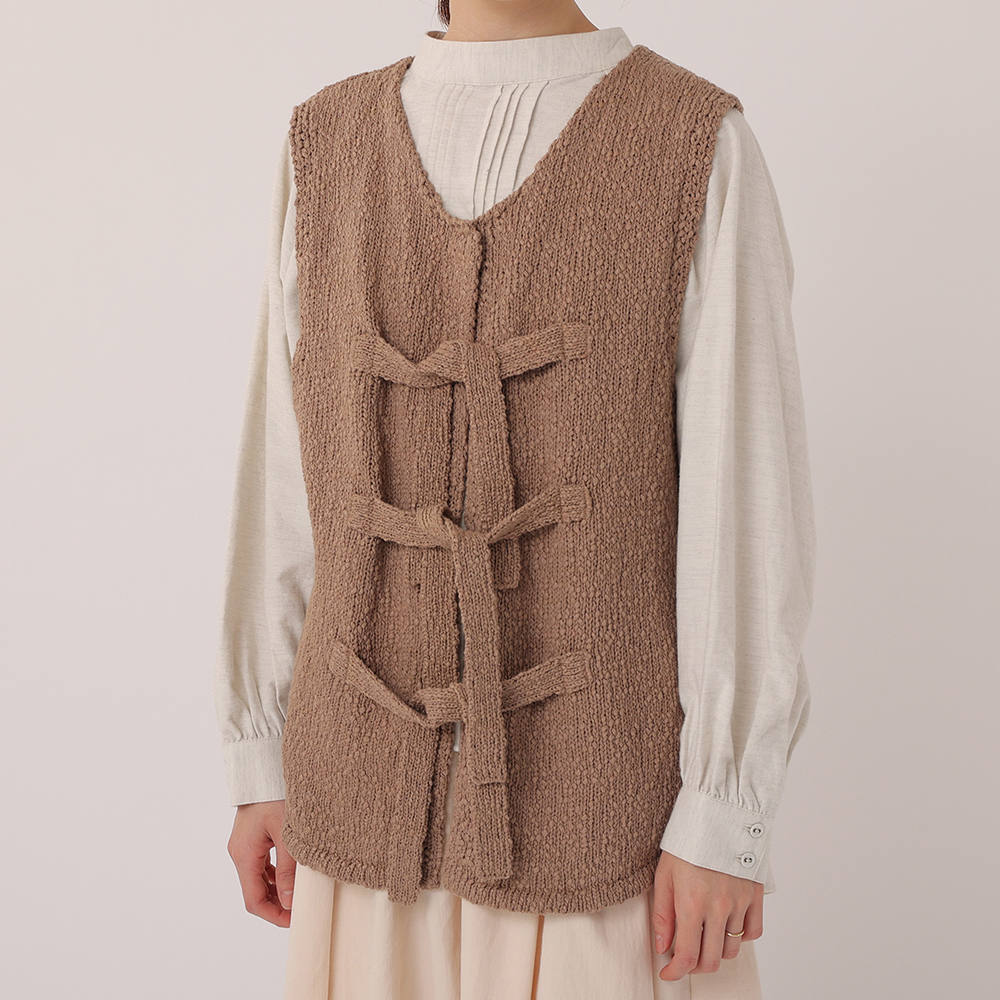 Ecru et Pousse Gauze# ハンドニットベスト新品未使用品 楽天市場】【30%OFF】ガーゼ Gauze# ニット ベスト ニットベスト