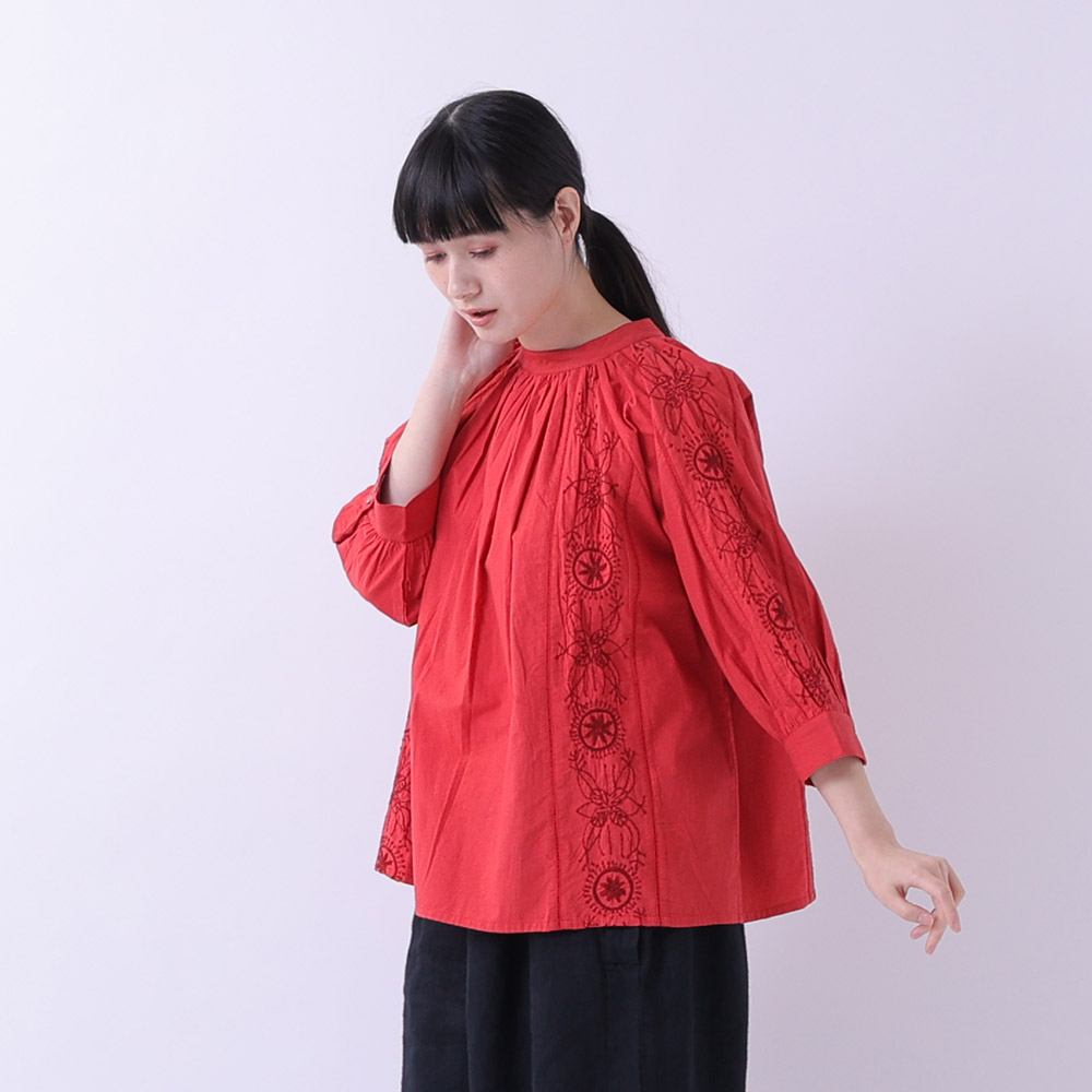 コットンキャンブリック刺繍ブラウス【0623AT-51132】