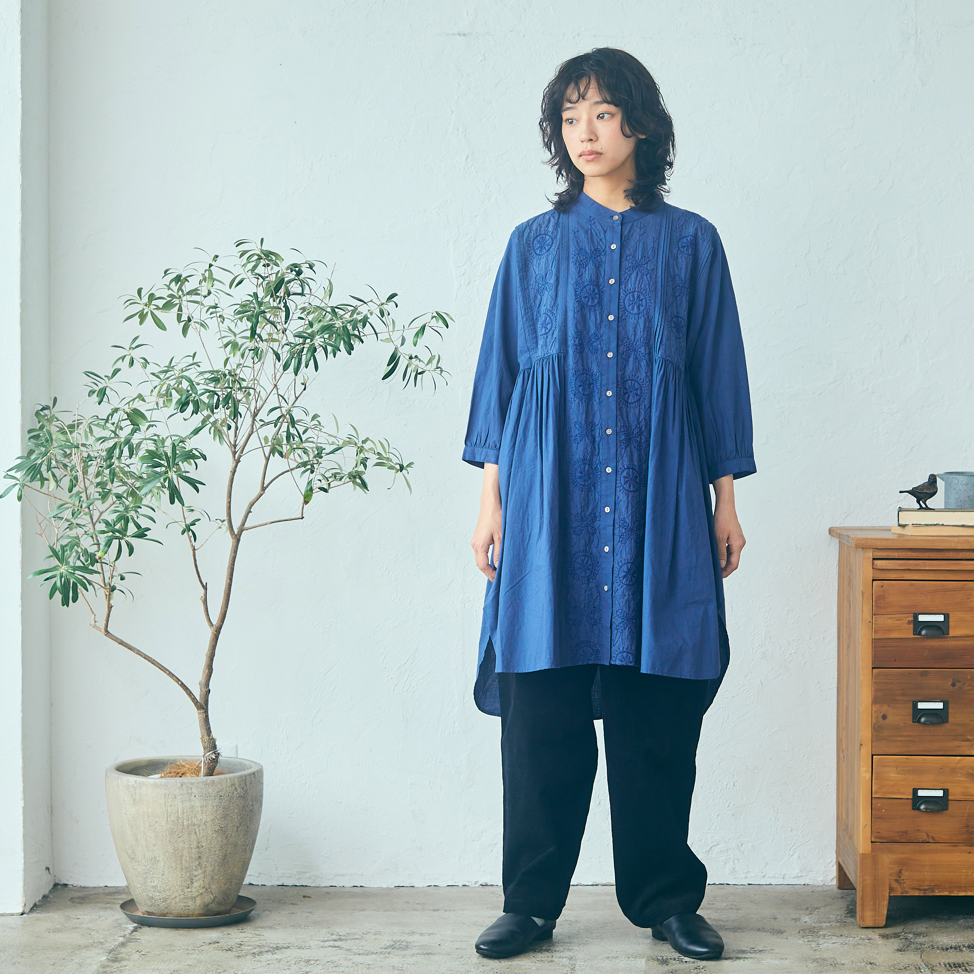 コットンキャンブリック刺繍トップス【0623AT-52133】