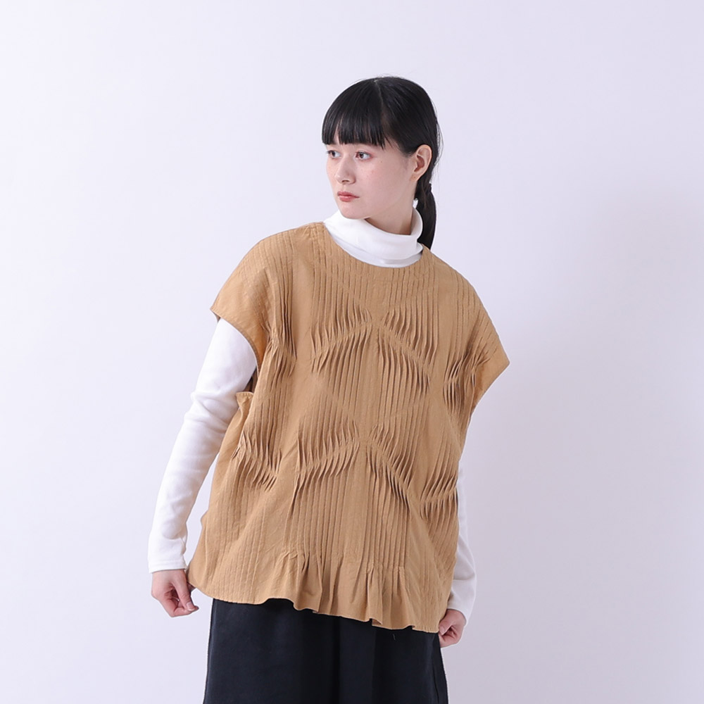 コットンピーチ起毛タックベスト【0623AT-60135】