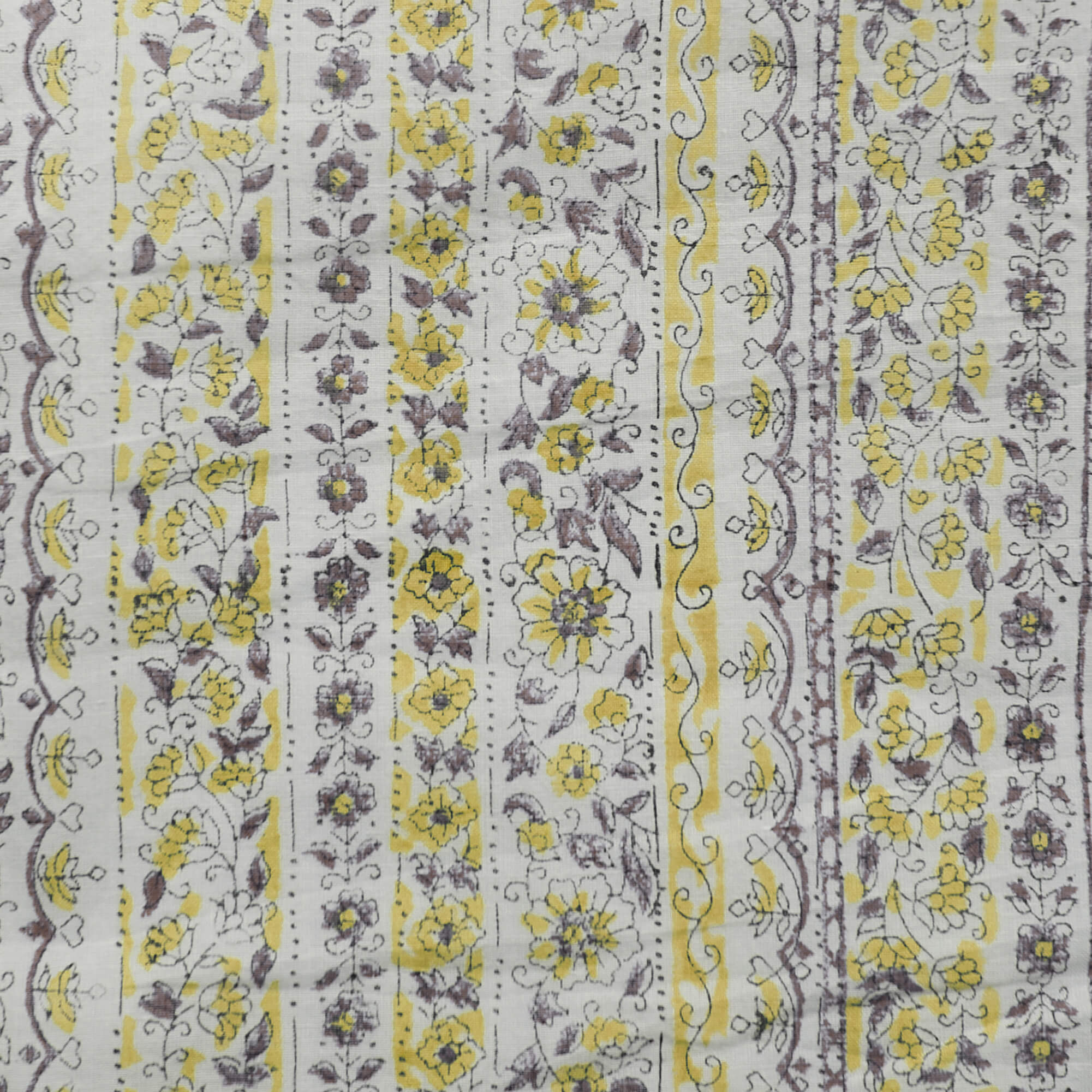 コットンボイルブロックプリントシームフレアスカート 【0623PT-97122】