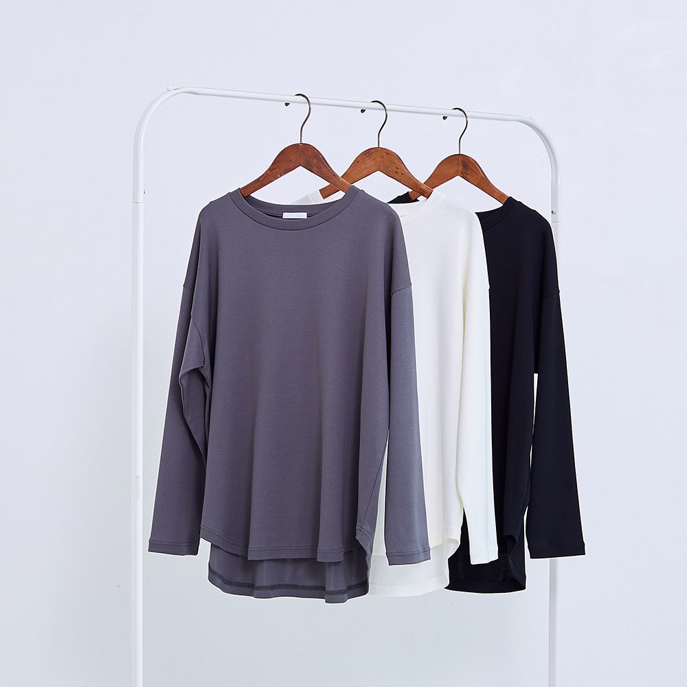 -土へ還る-しわになりにくい長袖Tシャツ