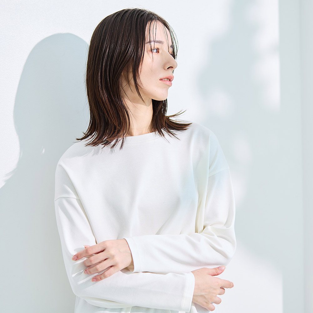 土へ還る-】しわになりにくい長袖Tシャツ /染めなおし対応