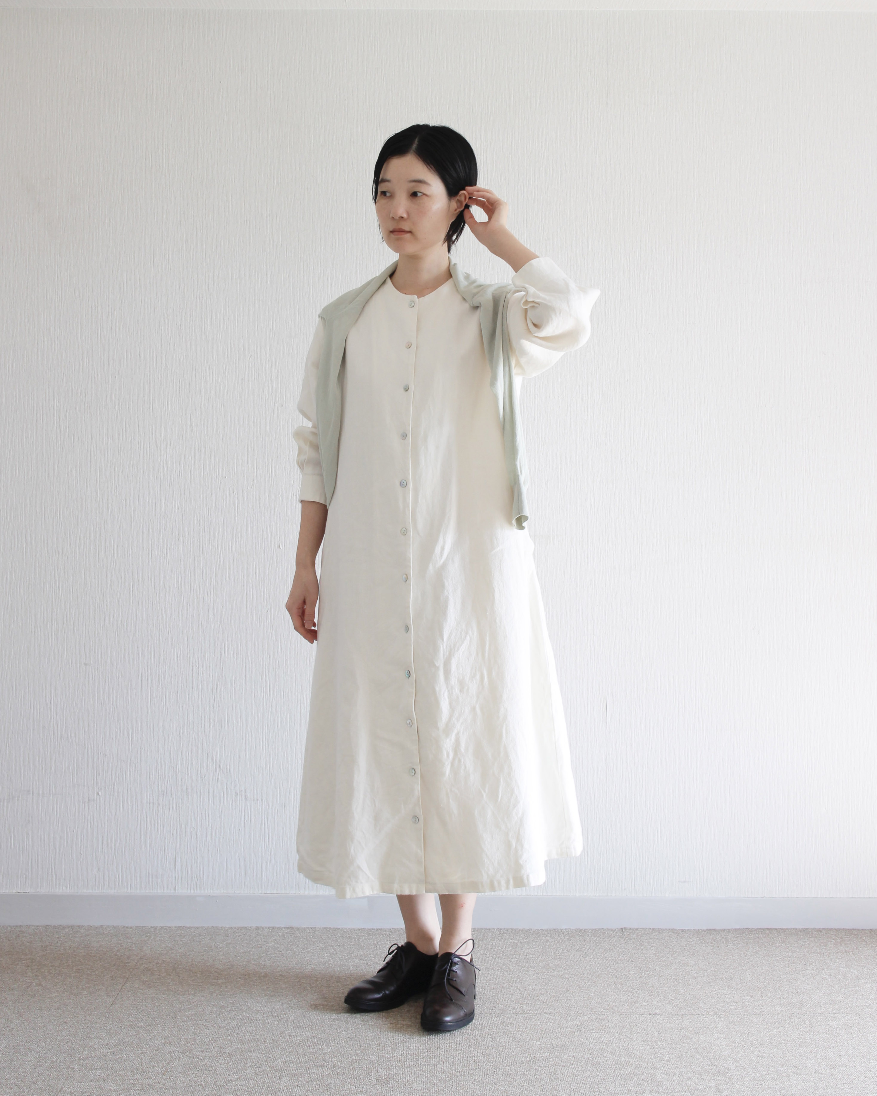 erikaさんコラボ】リネンデニムコートワンピース｜再販売