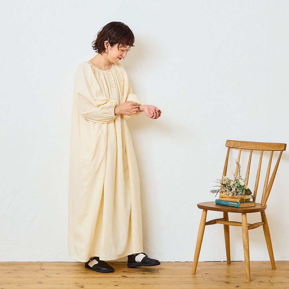 再販売【tomomiさんコラボ】【丈が選べる】コットンリネンブロード2WAY