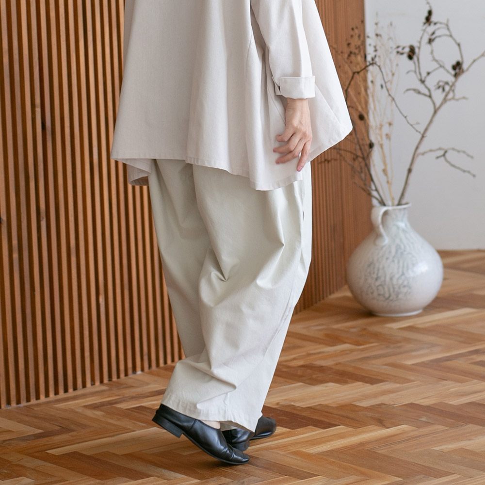 aiさんmegさんコラボ】コットンセルロースオックスニータックパンツ