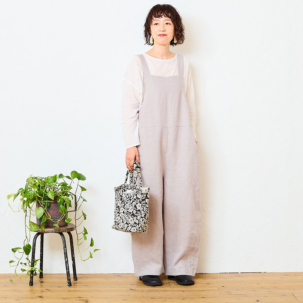 TUTIE.✨リネンデニムフロントファスナー サルペット TUTIE.✨リネンデニムフロントファスナー サルペット TUTIE