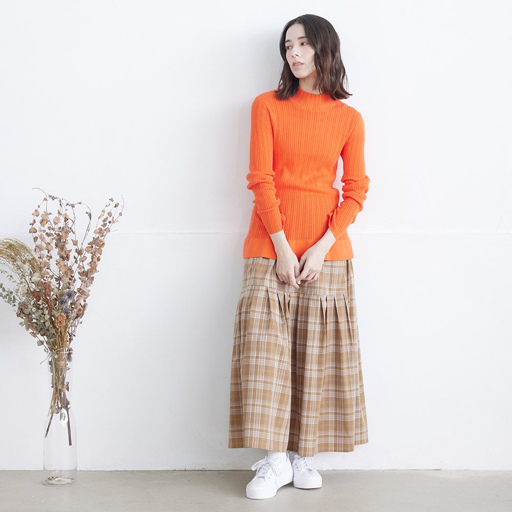 リヨセルコットンチェック2WAYスカート