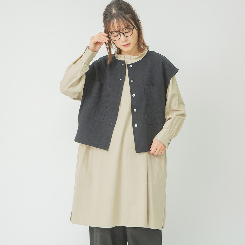 T. コットンツイルタックチュニック