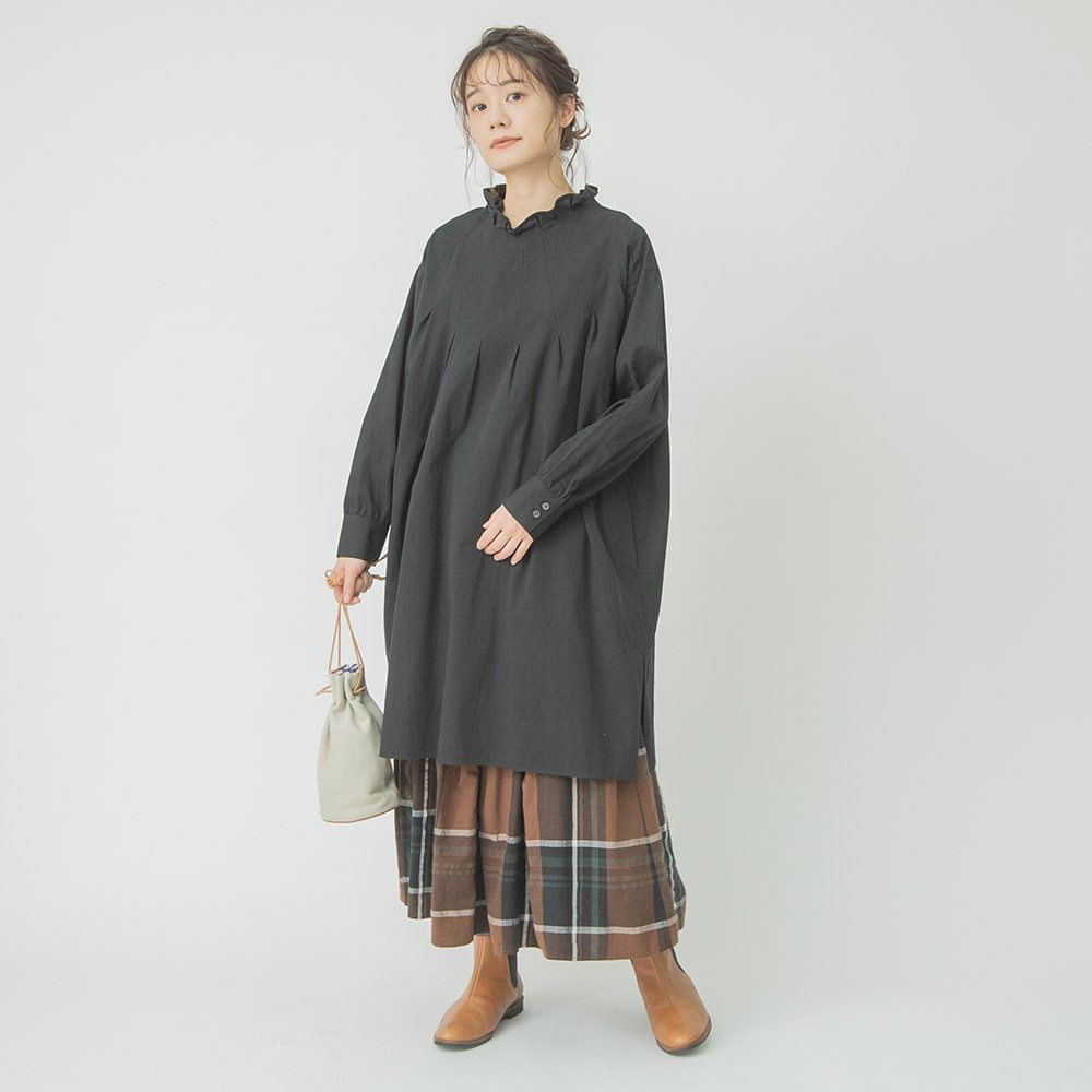 T. コットンツイルタックチュニック