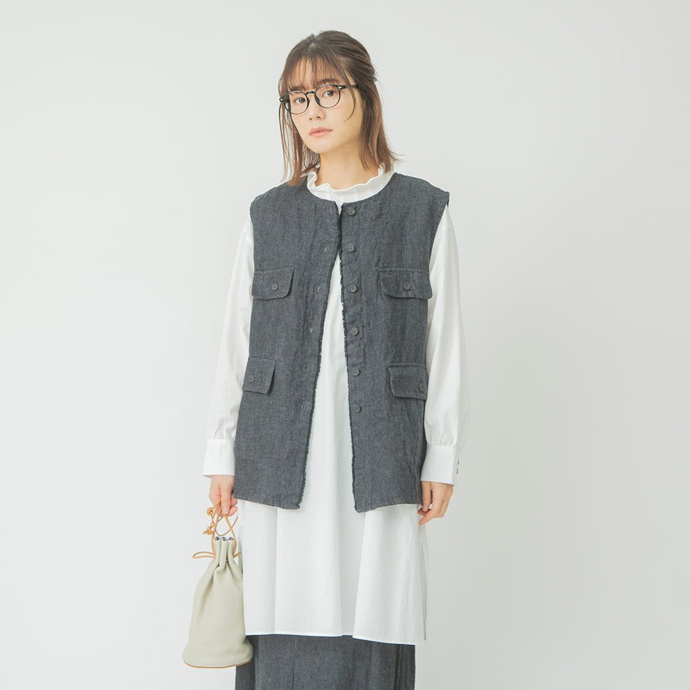 T. コットンツイルタックチュニック