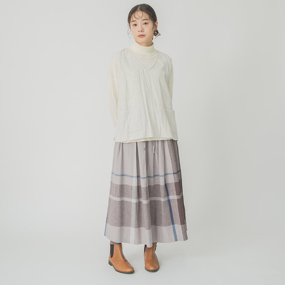 コットンダブルガーゼベスト