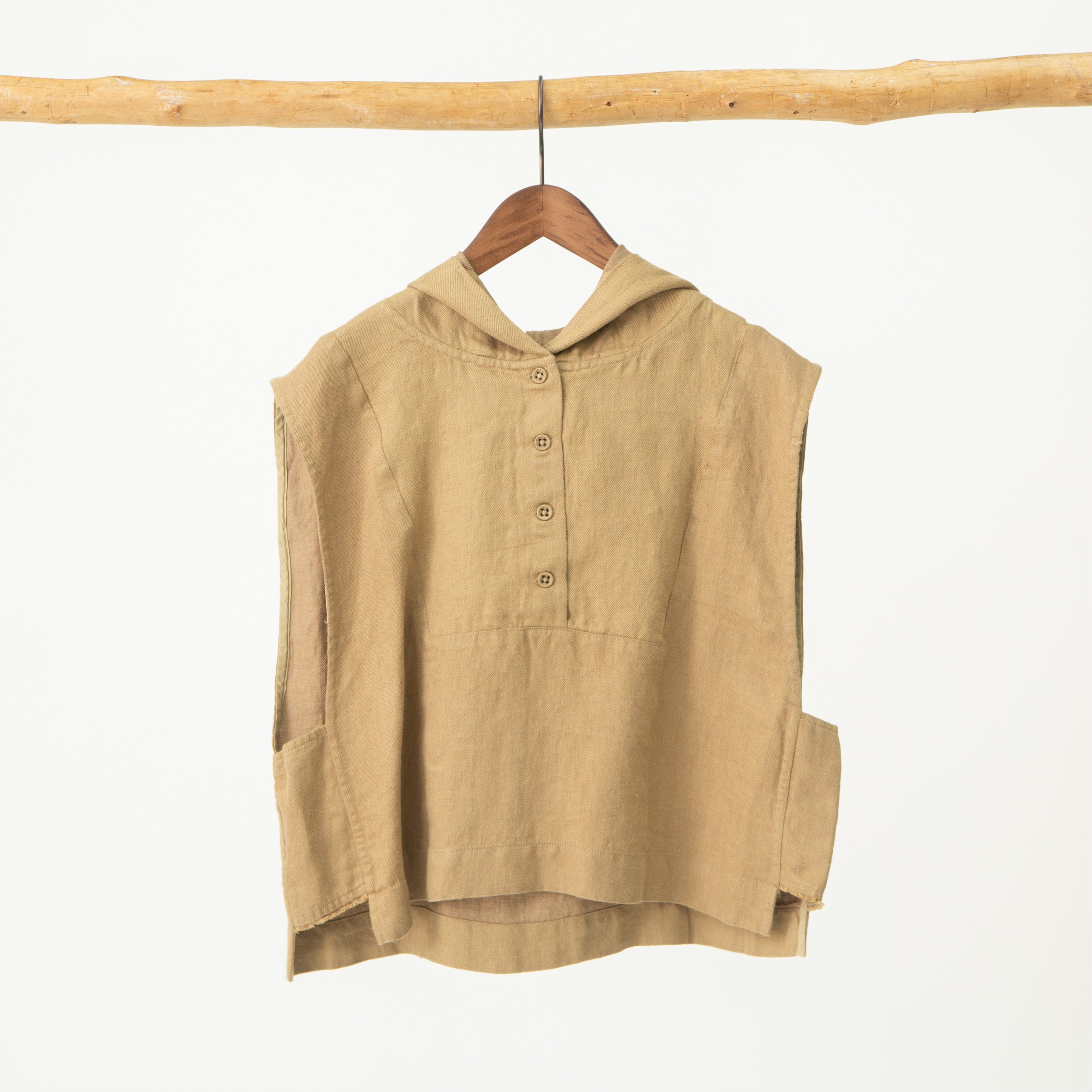 リネン起毛ムジフードベスト