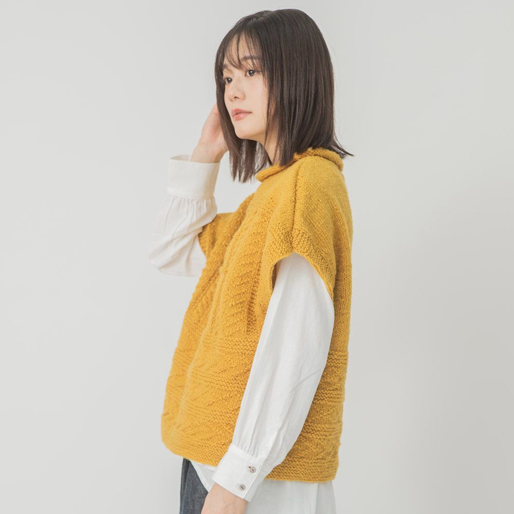 ウールハンドニットベスト