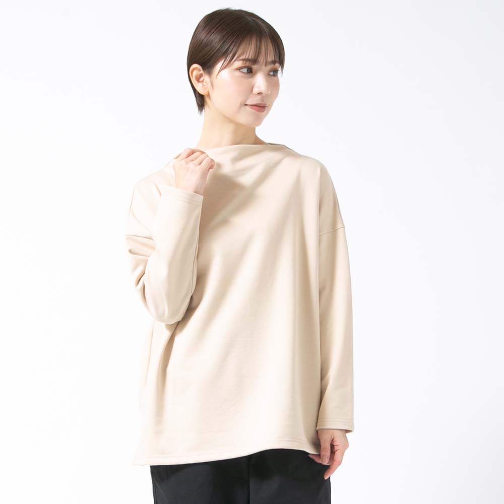 デクラーク裏毛ボトルネックプルオーバー