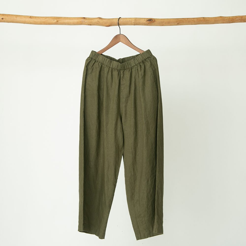 みんみんごー様　新品タグ付き　BEIGE. リネンパンツ リネンコクーンパンツ