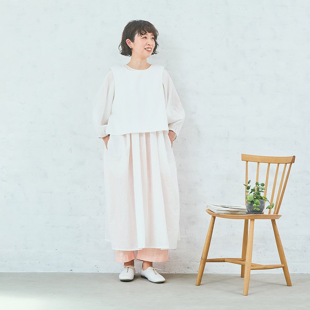 コットンタイプライターパディングベスト