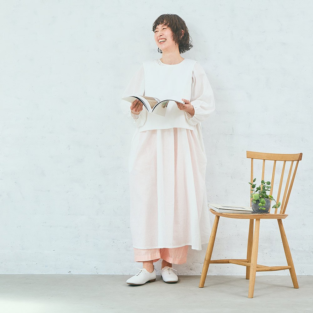 コットンタイプライターパディングベスト