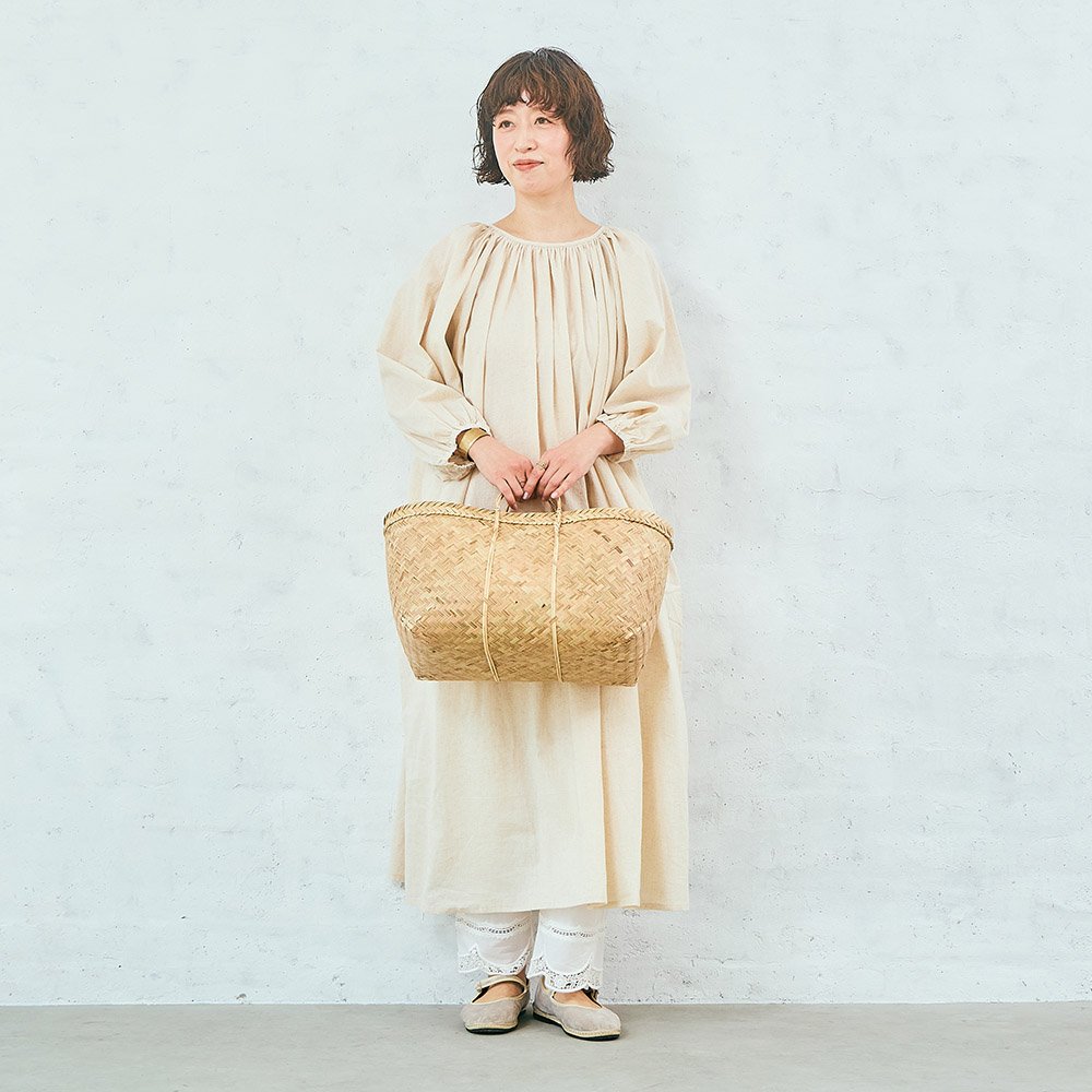 コットンリネンボイル２ＷＡＹギャザーワンピース【ショート】