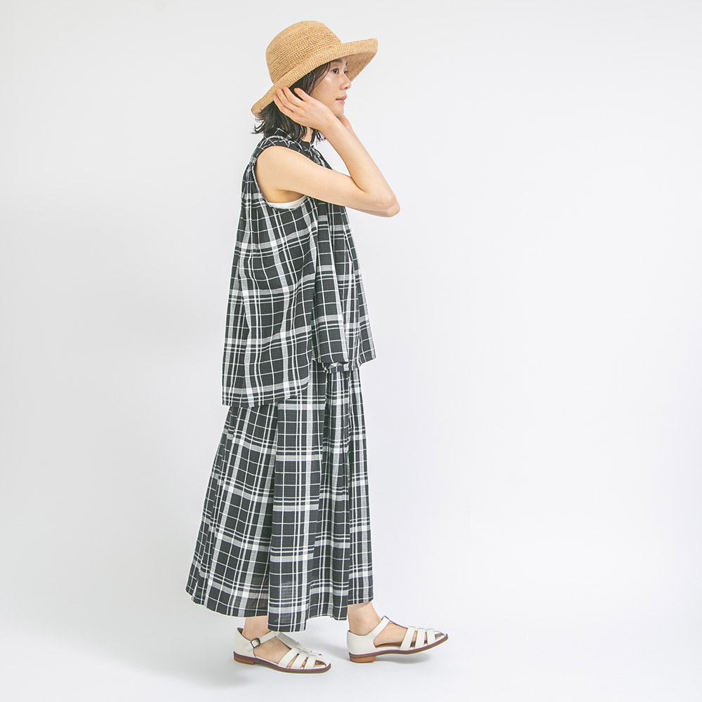 コットンドビーシンプルチェックスカート