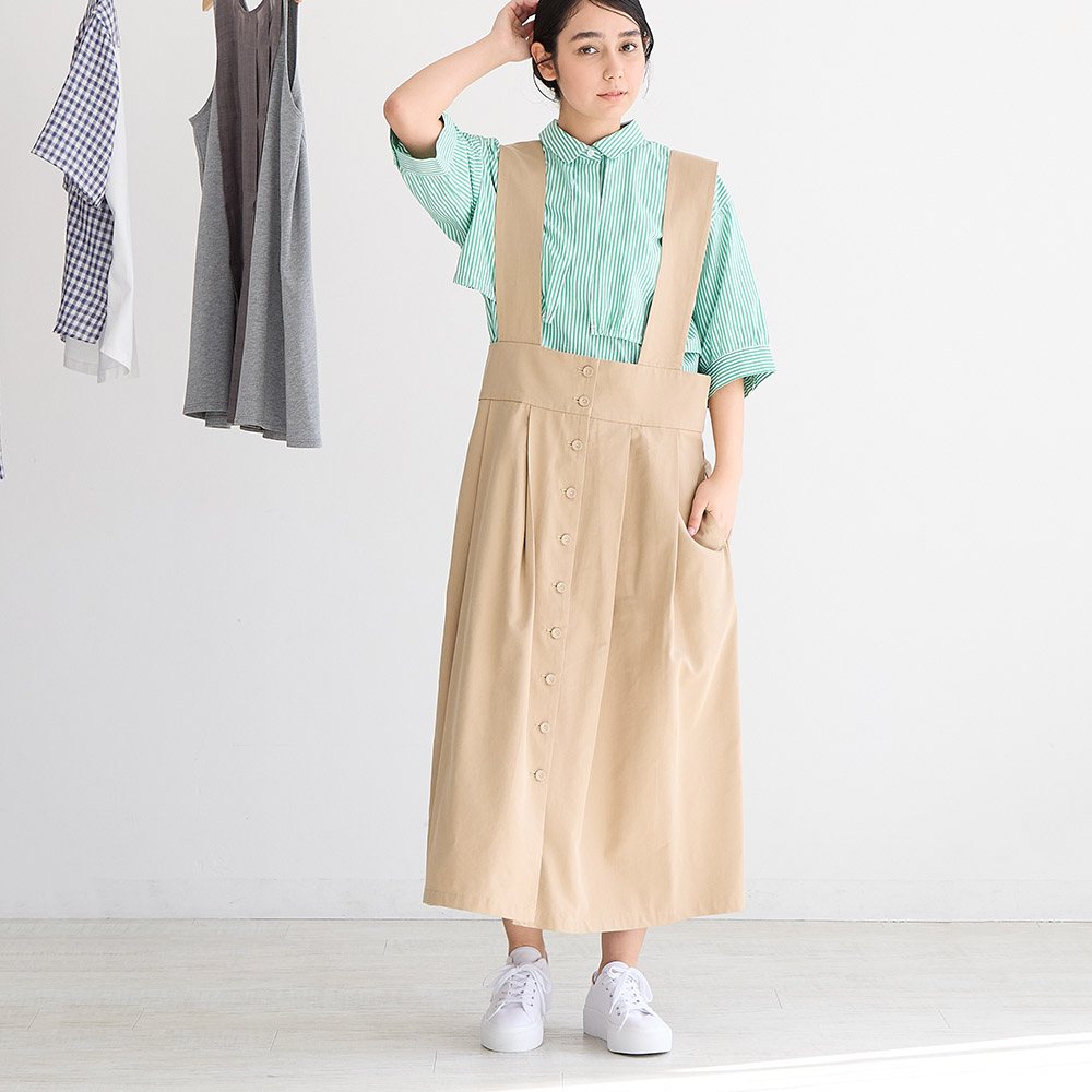 T. コットンリヨセルツイルジャンパースカート