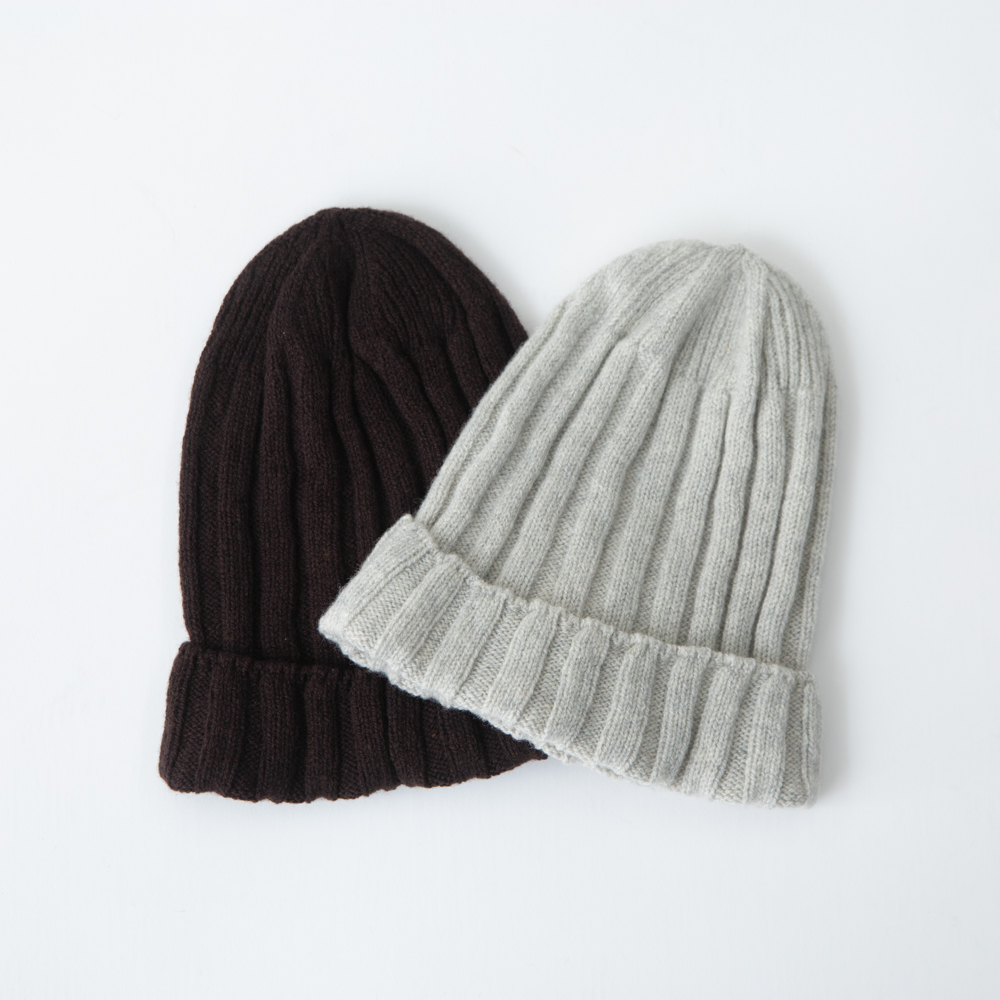 パウダーウールニットニットキャップ