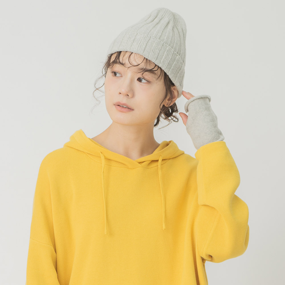 パウダーウールニットニットキャップ