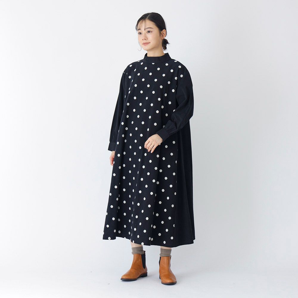 【チャコット】ドットワンピース2901 チャコット】ドットワンピース2901 ジップアップワンピース | チャコット