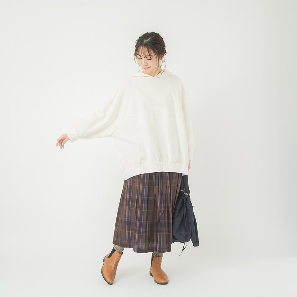 細番手マドラスチェックブラウス