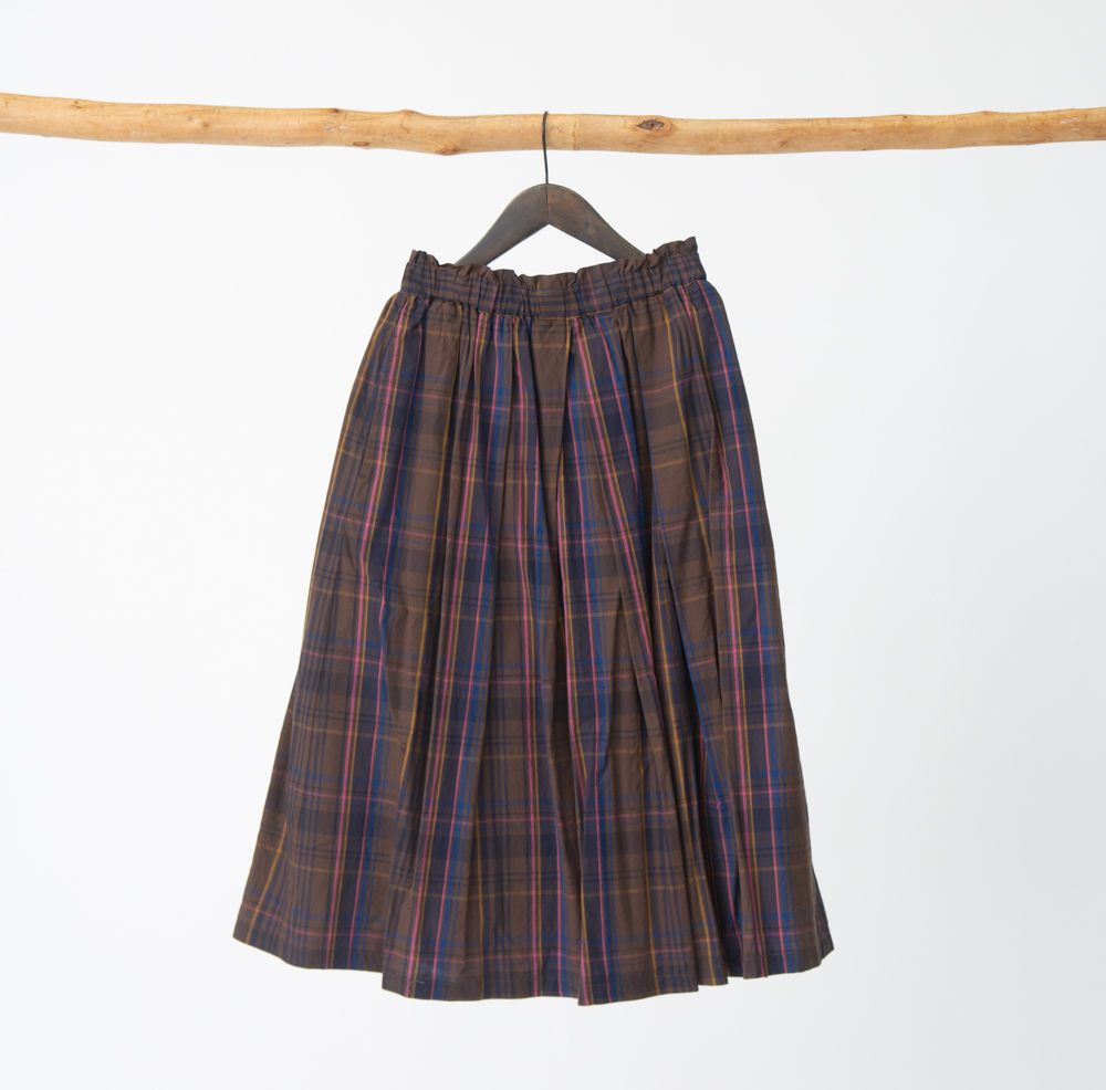 細番手マドラスチェックブラウス