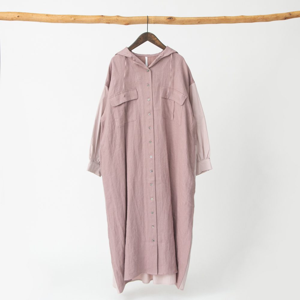 未使用 VERMEIL par iena セーラーカラージャージワンピコート 未使用 VERMEIL par iena セーラーカラージャージワンピコート