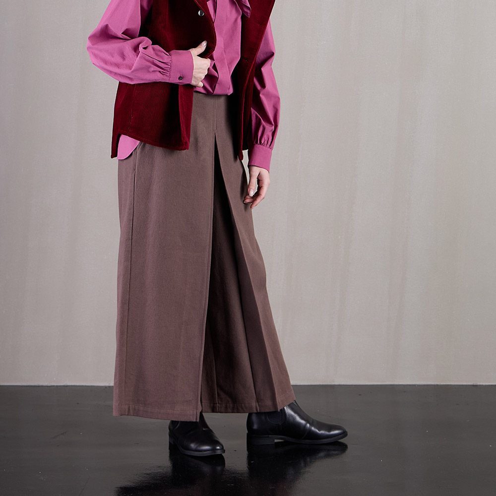 コットンツイル起毛センタータックパンツ