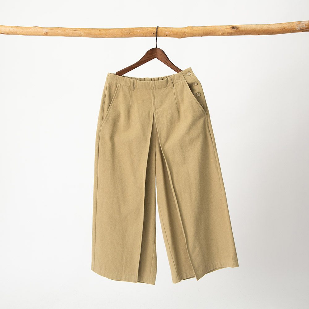 コットンツイル起毛センタータックパンツ