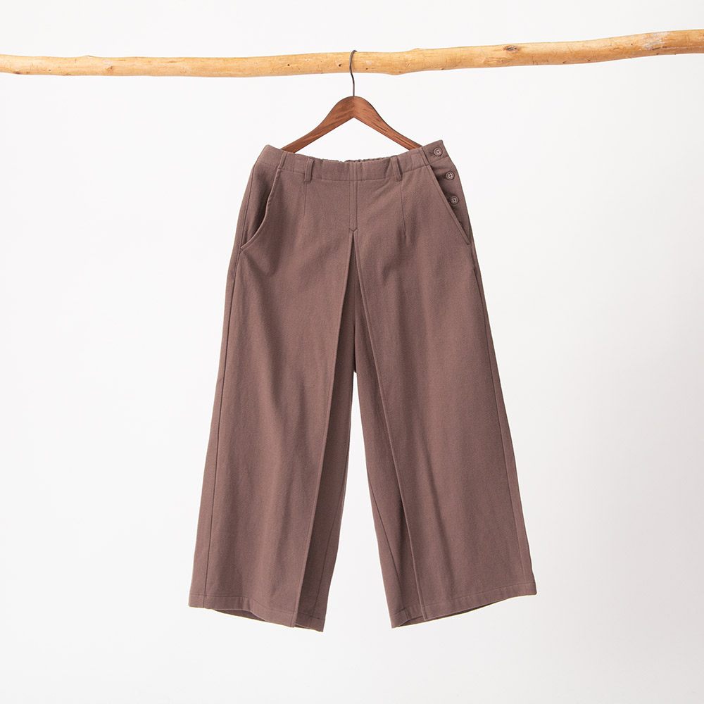 コットンツイル起毛センタータックパンツ