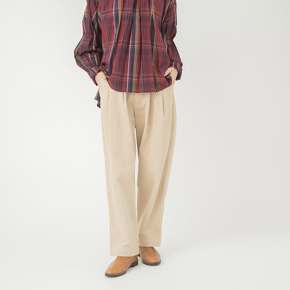 コットンコーデュロイタックパンツ