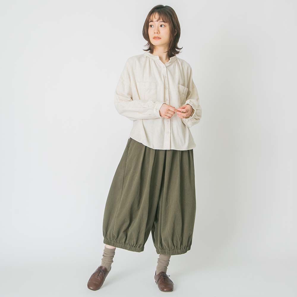 コットンツイル起毛エッグパンツ