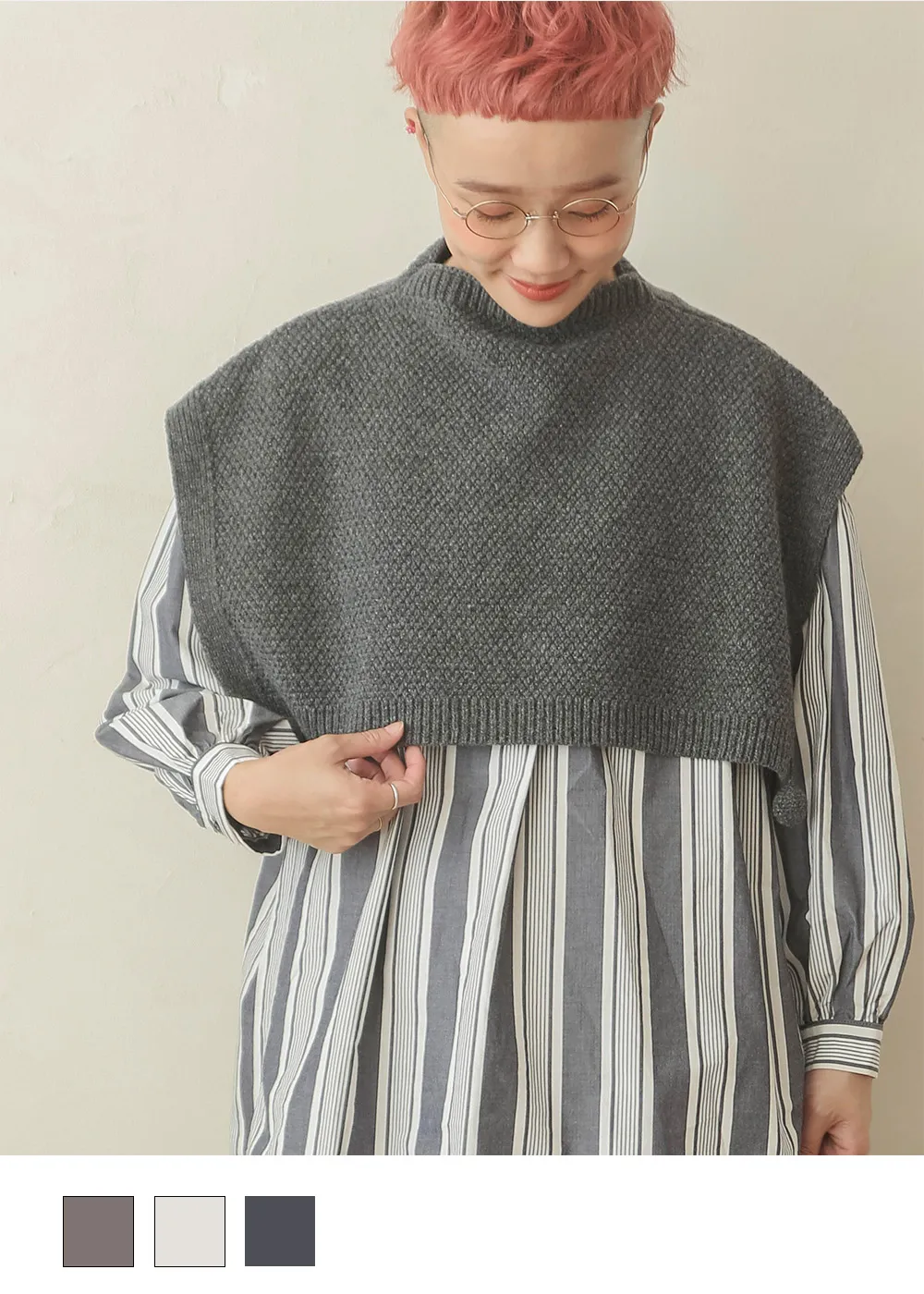 ぼこぼる 受付終了【yukaさんコラボ】ウールニットボトルネックスヌード/ 11月末発送