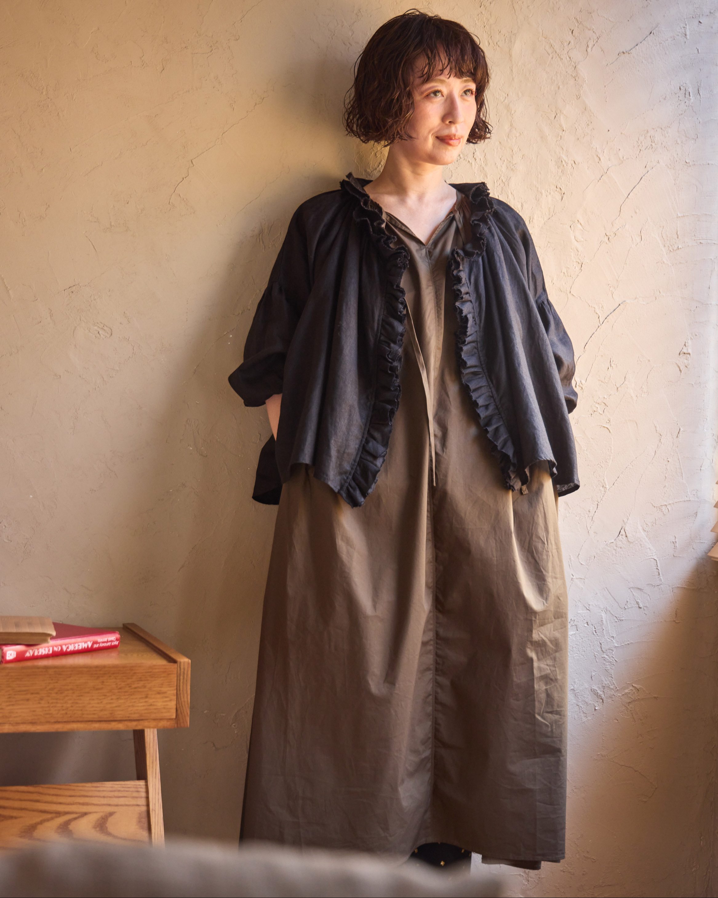 新品未使用‼️TUTIE ツチエ　tomomiさんコラボ　リネンブラウス tomomiさんコラボ】リネンエアーウォッシュフリルブラウス/ 3月下旬