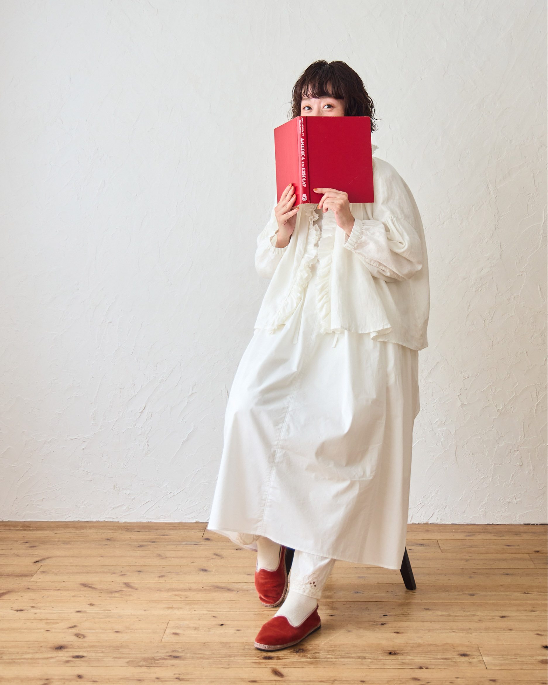 tomomiさんコラボ】リネンエアーウォッシュフリルブラウス/ 3月下旬